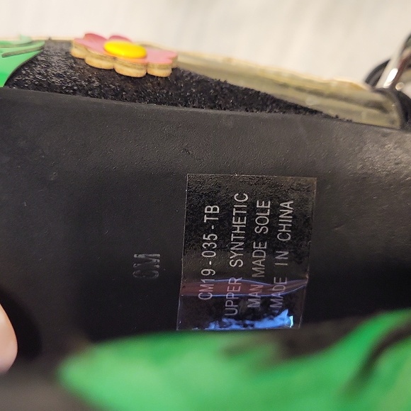 Platform heeled shoes size 6 medium mushrooms flowers Halloween - Picture 7 of 16